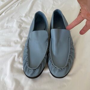 Zara Men's Light Blue Slip-On Loafers